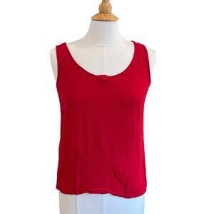 Vintage Campagnie Internationale Express Red Sleeveless Gauze Tank Top, S